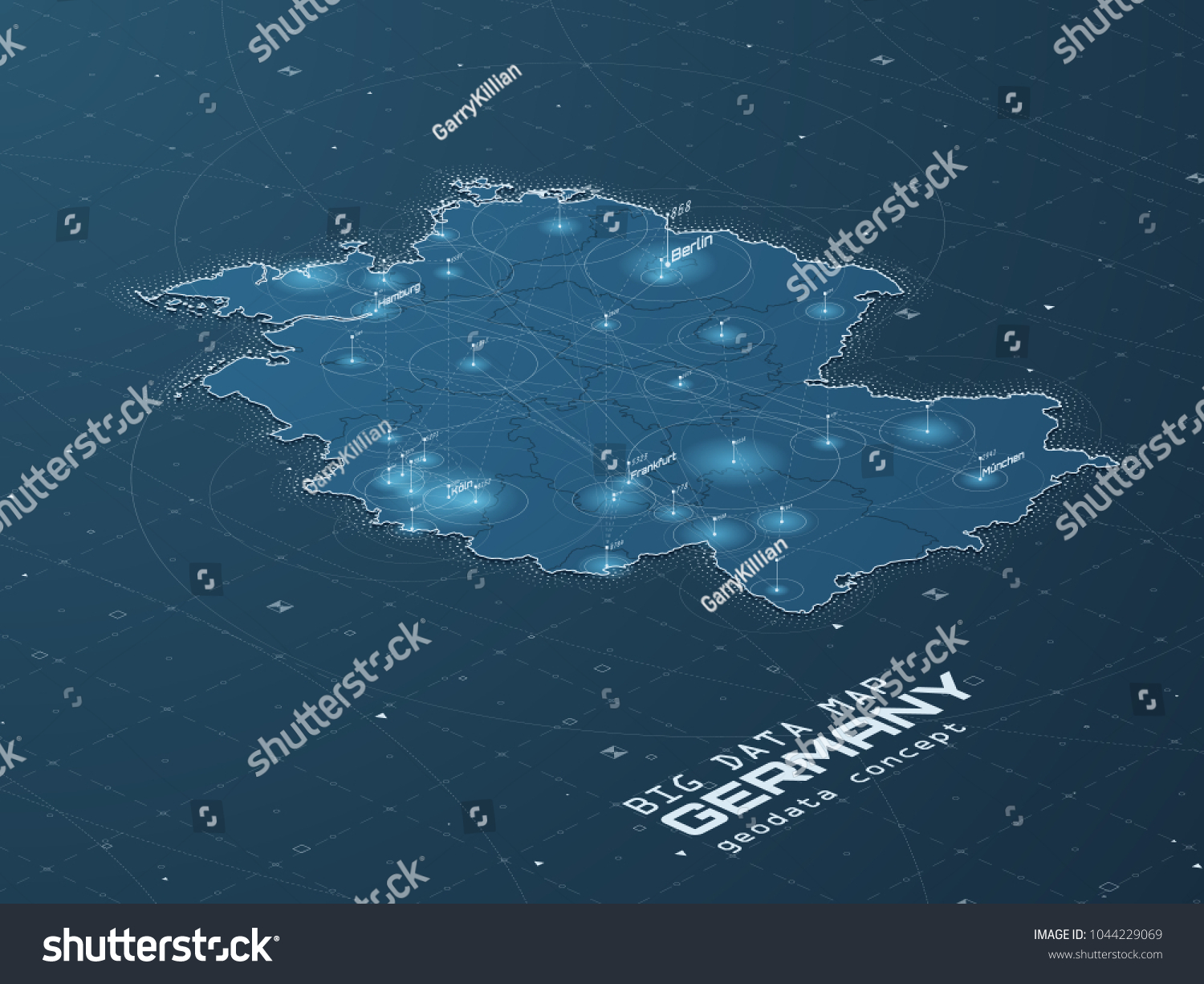 karte von deutschland mit markierten Standorten für Benchmarking